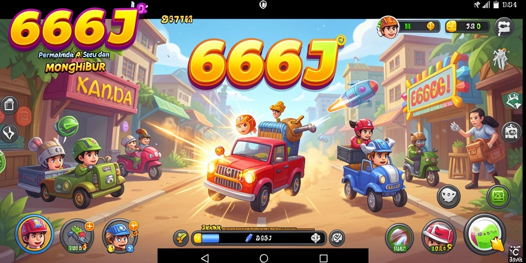 Tampilan gameplay seru dari 666J dengan level yang menantang.