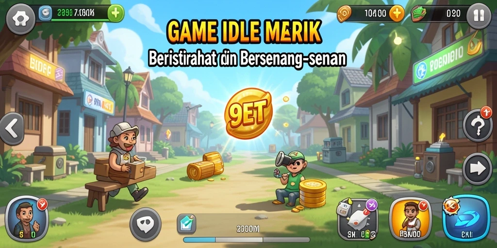 Screenshot gameplay <strong>9ET</strong> menunjukkan kemajuan santai yang menyenangkan.
