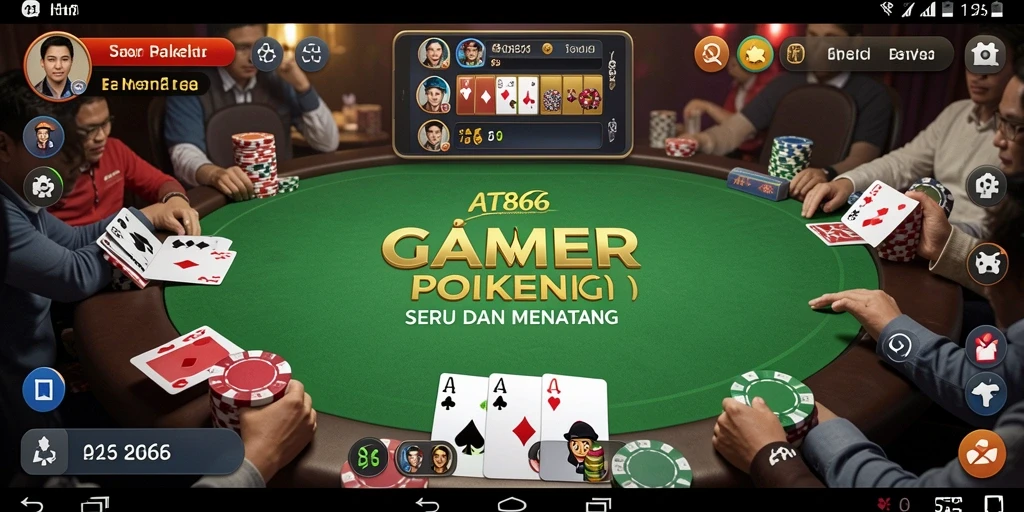 Tampilan menarik dari gameplay Poker di AT866.