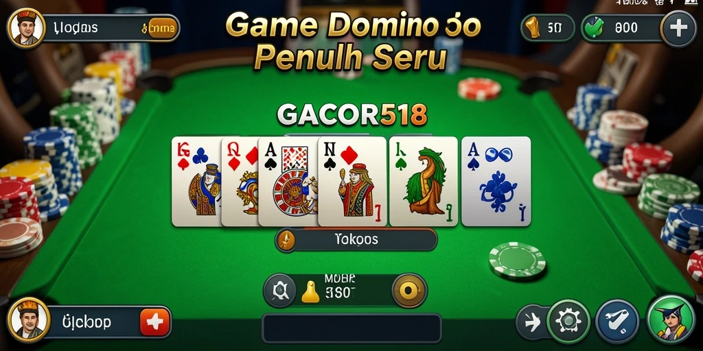Screenshot gameplay GACOR518 menunjukkan keseruan bermain Domino.
