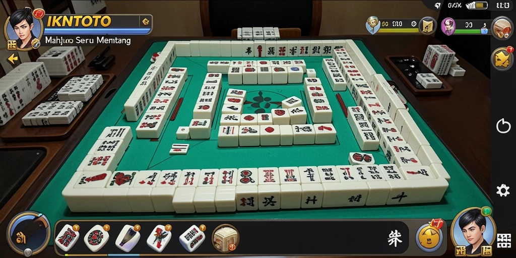 Tampilan gameplay <strong>IKNTOTO</strong> dengan elemen Mahjong yang menarik.