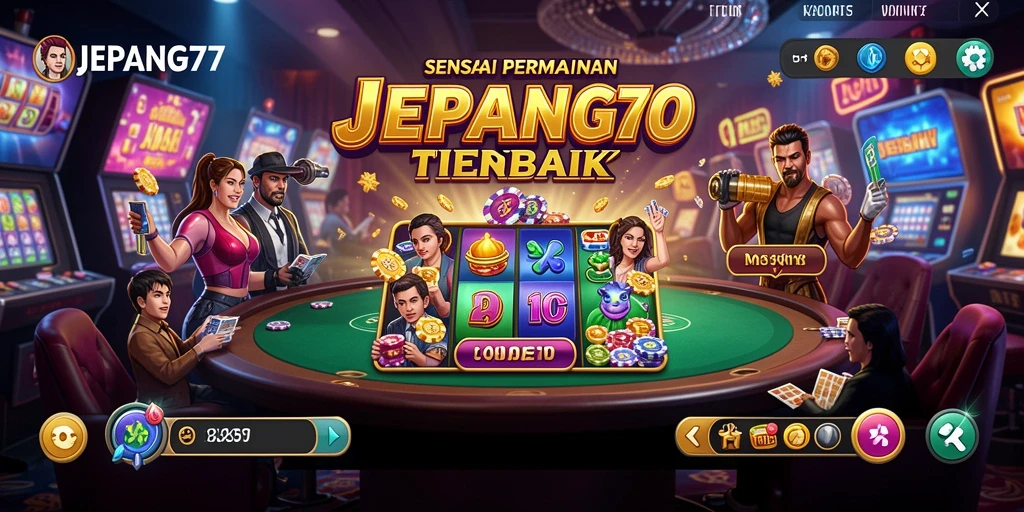 Tampilan utama gameplay JEPANG77 yang menakjubkan dan interaktif.