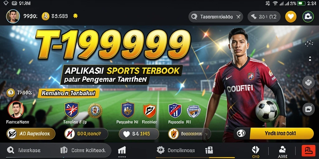 Tampilan menarik dari T9999 saat bermain taruhan olahraga.