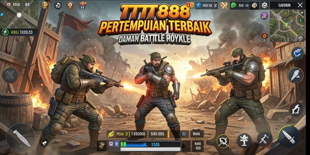 Tampilan menarik dari gameplay TTT888 Battle Royale.